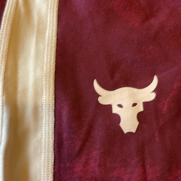 Under armour youth XL fitted heatgear athletic leggings in deep purple-maroon - Picture 5 of 8